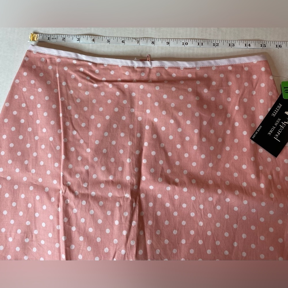 JN Apparel New York Womens Size 10 Petite Light Pink Skort with White Polka-Dots - Picture 8 of 9